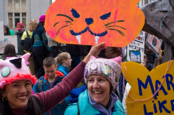 Des manifestantes à Oakland. (Photo Jar (O) / Flickr)